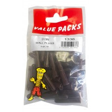 Value Pack Brown Wall Plugs 50 Per Pack