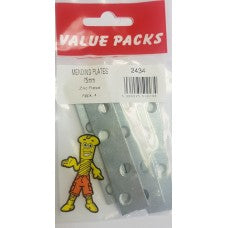Value Pack 3'' 75mm Mending Plates Zinc 4 Per Pack