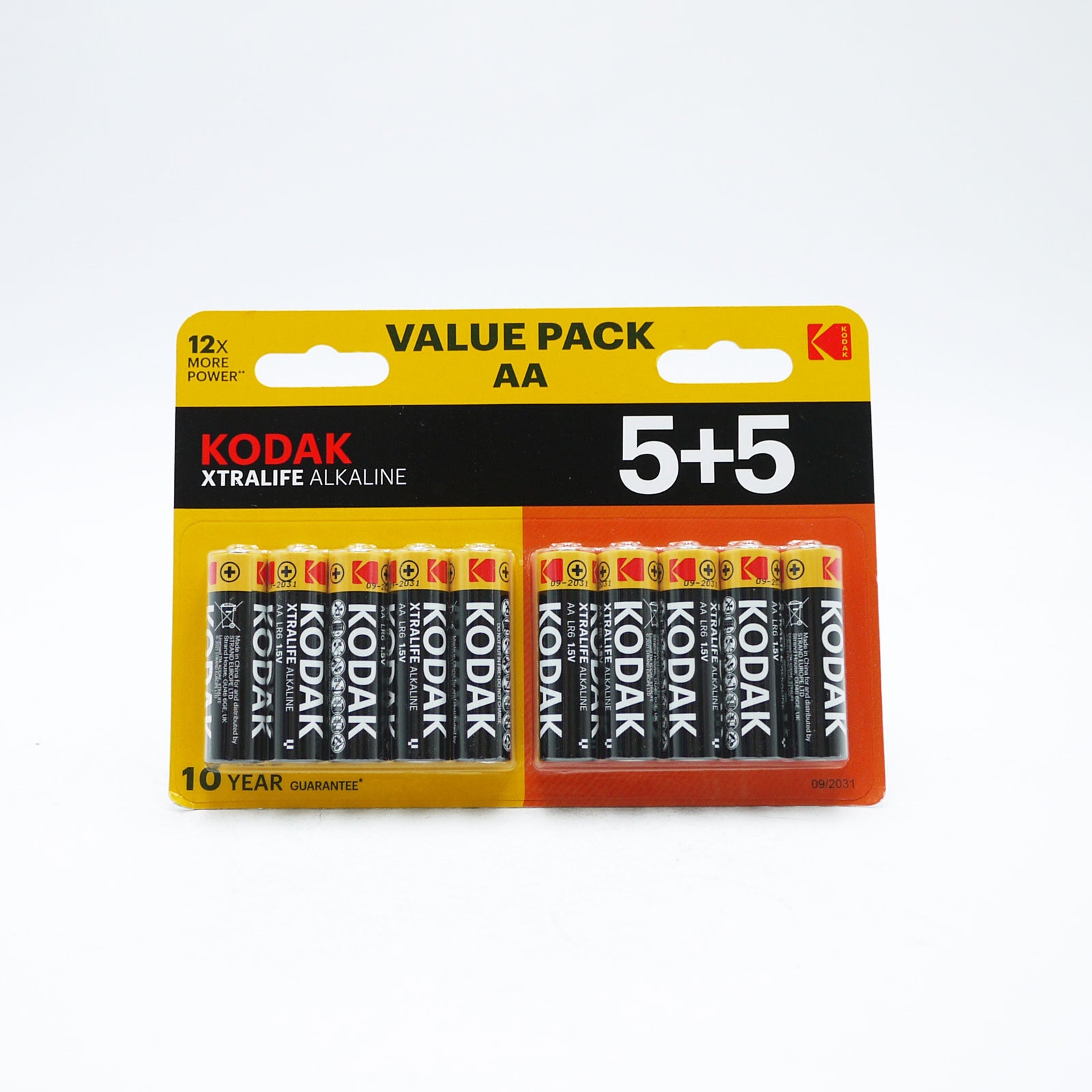 Kodak Xtralife Alkaline AA Batteries 10pk