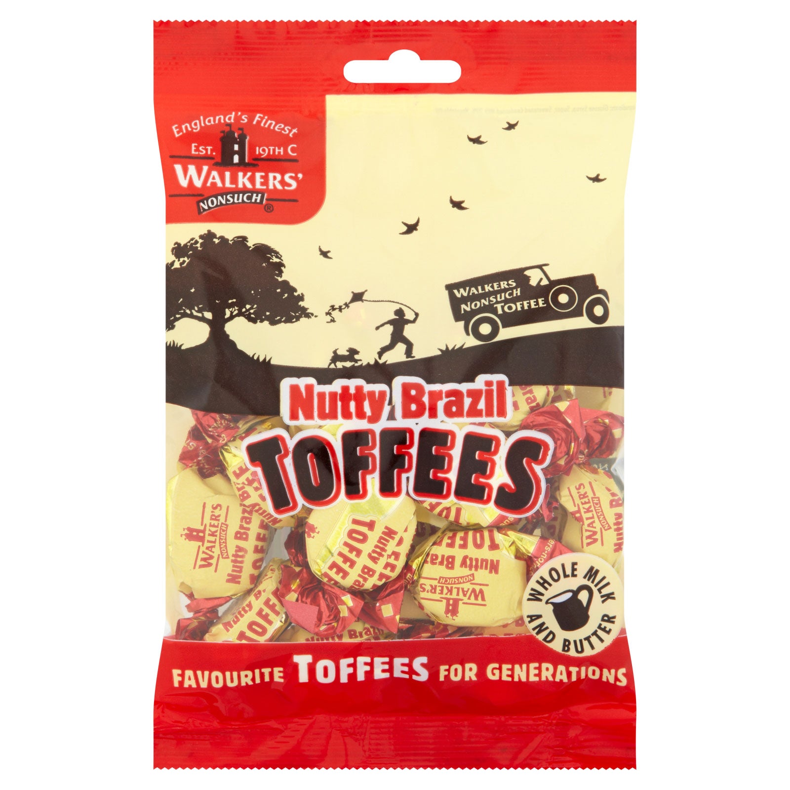 Walkers Nutty Brazil Toffees 150gm