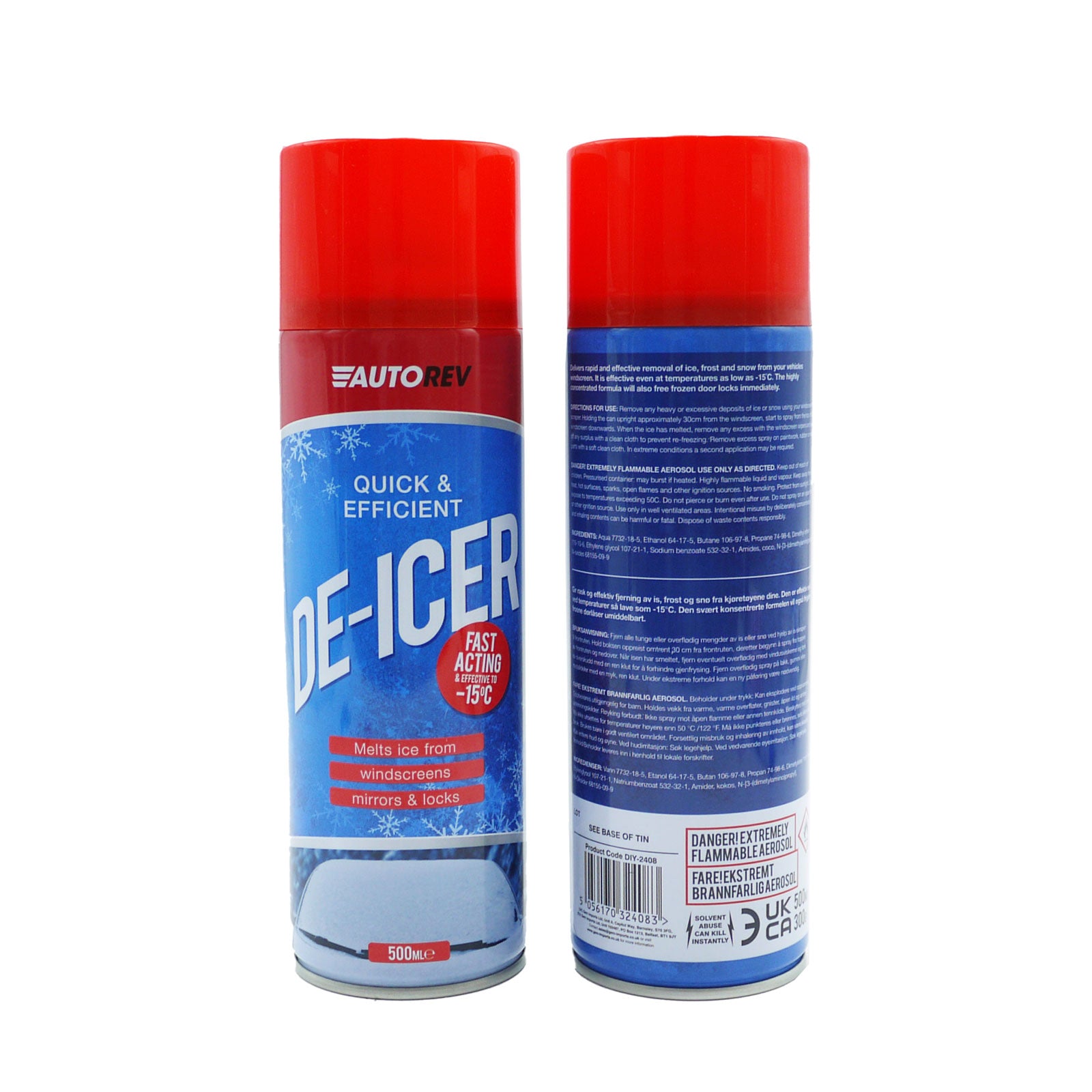 Auto Rev Quick & Efficient De -Icer 500ml Upto -15 degree Auto Rev Quick & Efficient De -Icer 500ml Upto -15 degree