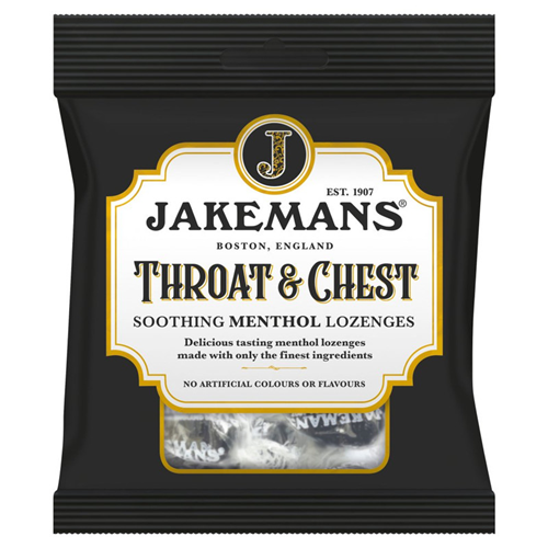 Jakemans Throat & Chest Soothing Menthol Lozengers 73g 09/2025