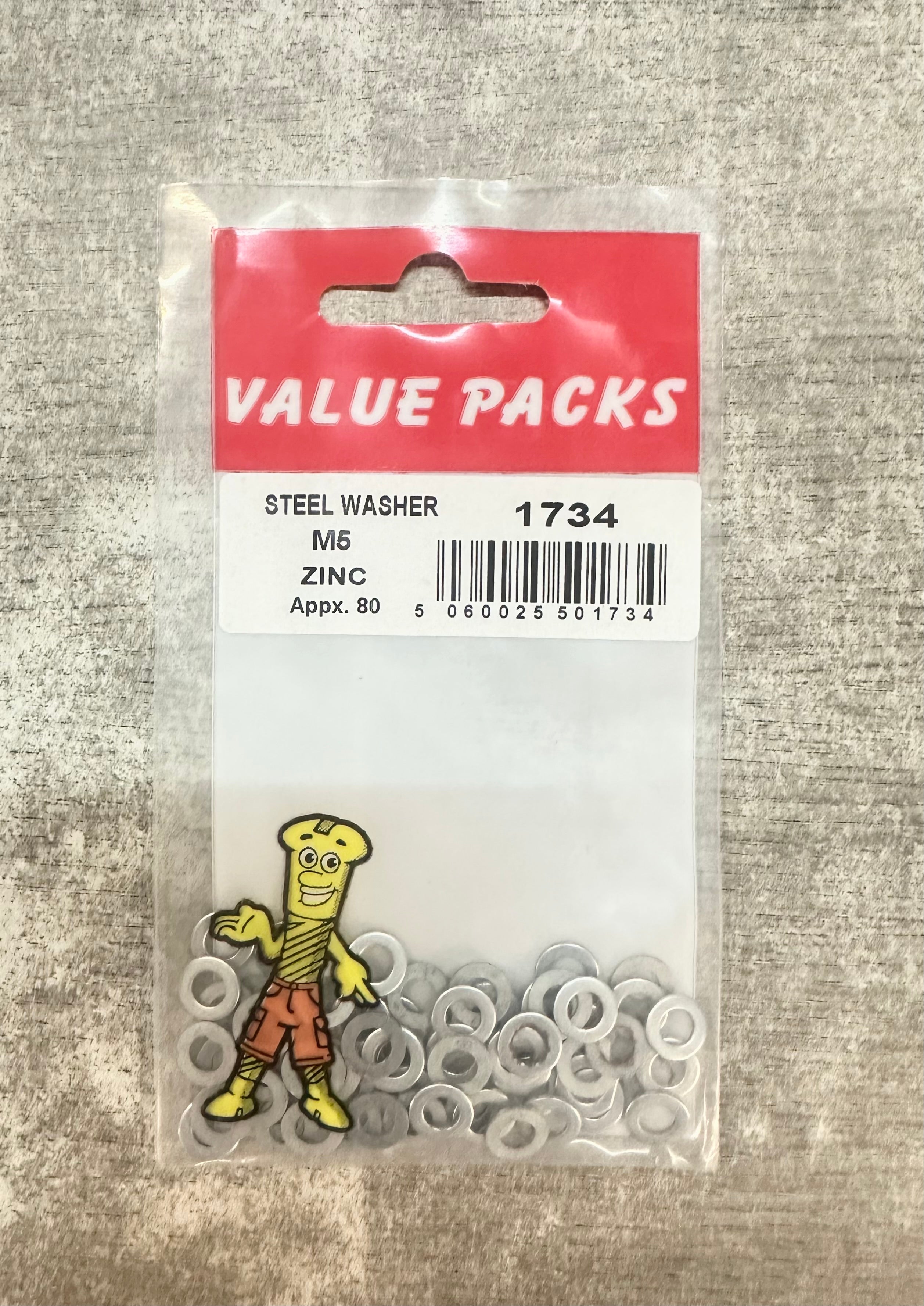 80 Washers B.Z.P M5