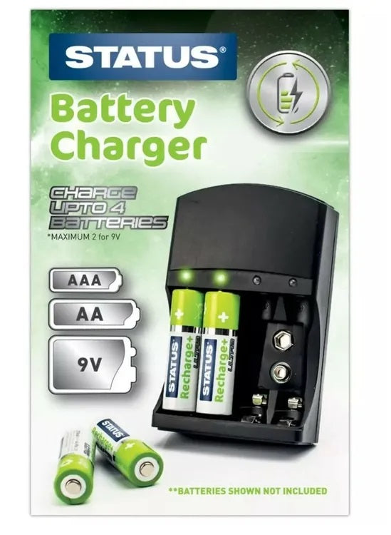 Status Battery Charger AA,AAA,& 9V