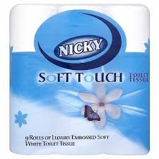 Nicky Soft Touch 2ply Toilet Tissue 9Pk