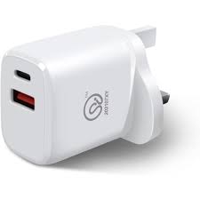 ExtraStar USB + Type-C Home Plug Charger White