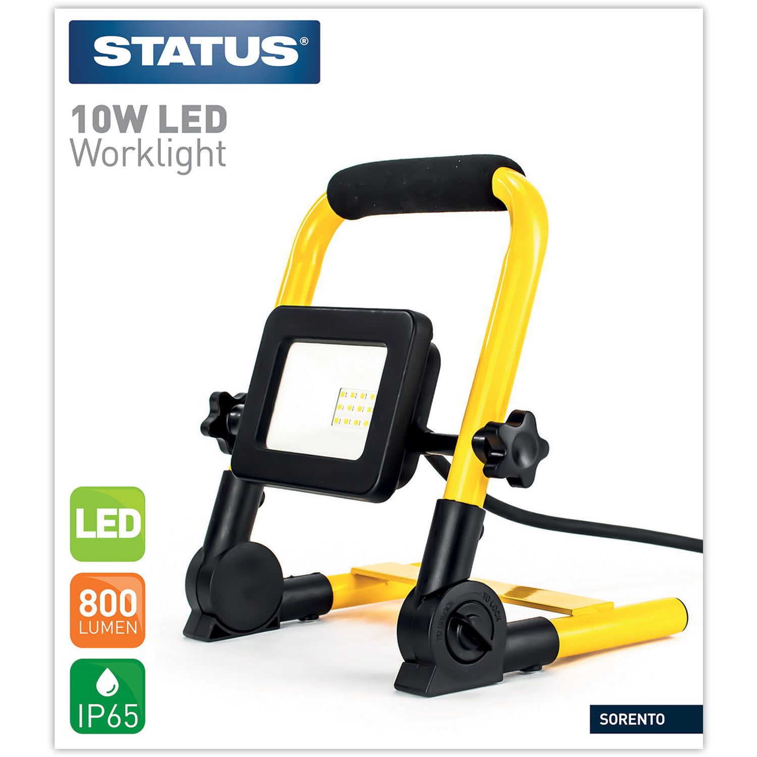 Status 10 Watt LED Plug-In Work Light Flood Light, Yellow