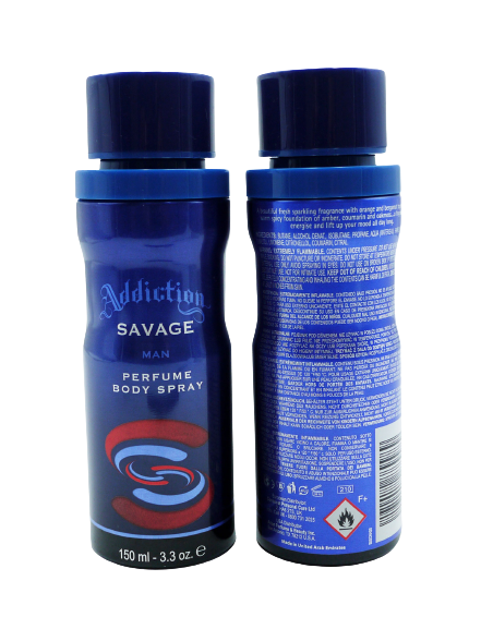 Buy Addiction Savage Man Perfume Body Spray 150ML - Premium Quality Toiletries Online - Product Image