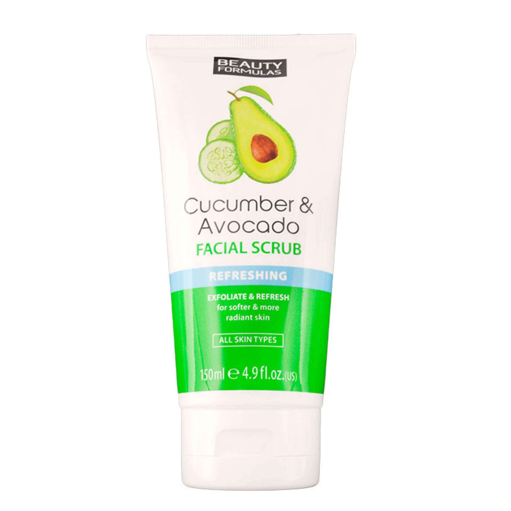 Beauty Formulas Cucumber & Avacado Facial Scrub 150ml | High Quality Tissue Product Online - Product Image