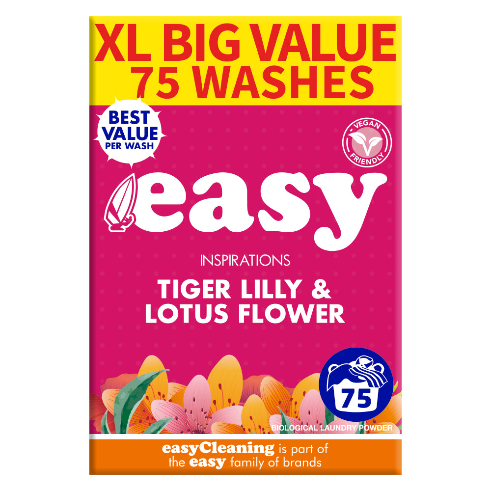 Easy Laundry Powder 75 Wash Tiger Lily & Lotus Flower