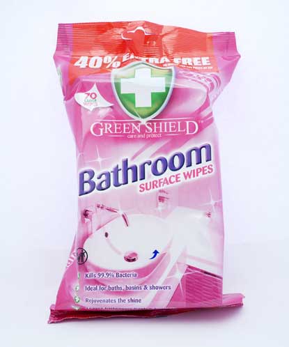 Green Shield Bathroom Surface Wipes 70 Pack