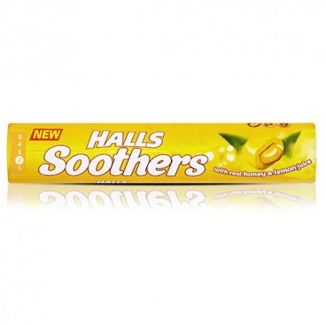 Halls Soothers Lozenges With Honey & Lemon Juice 45g | High Quality Chocolate & Sweets Online - Product Image