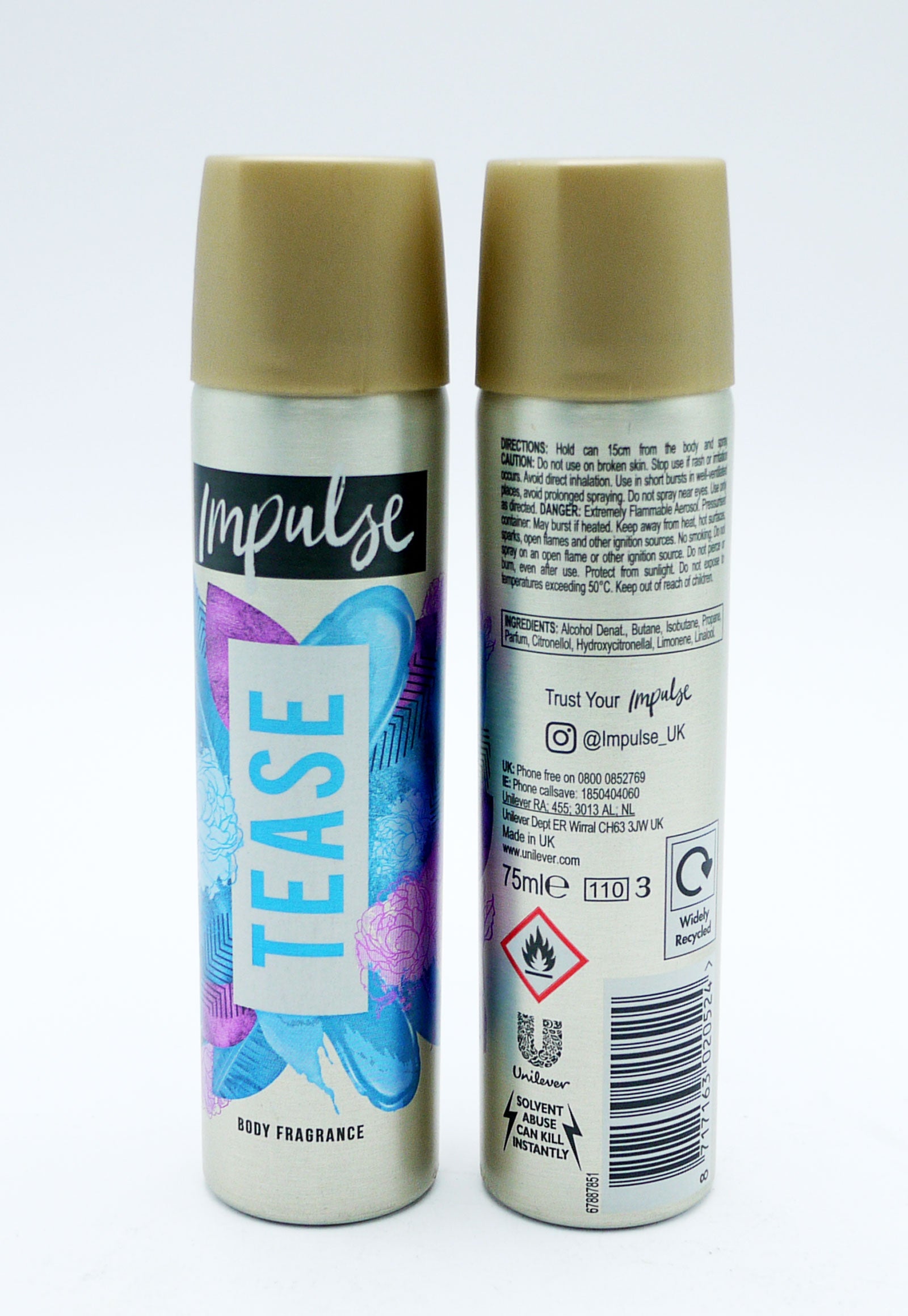Buy Impulse Tease Body Spray 75ml - Premium Quality Toiletries Online - Product Image