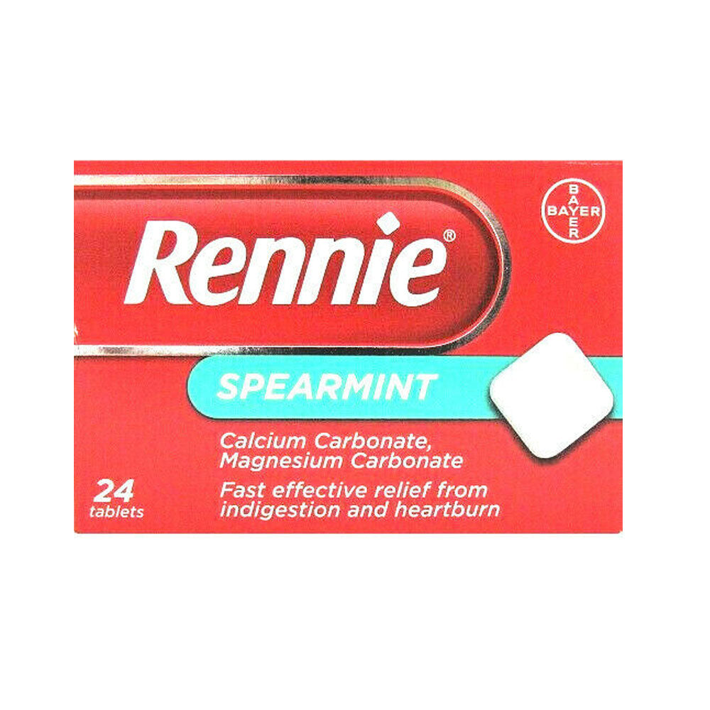 Rennie Spearmint 24 Chewable Tablets