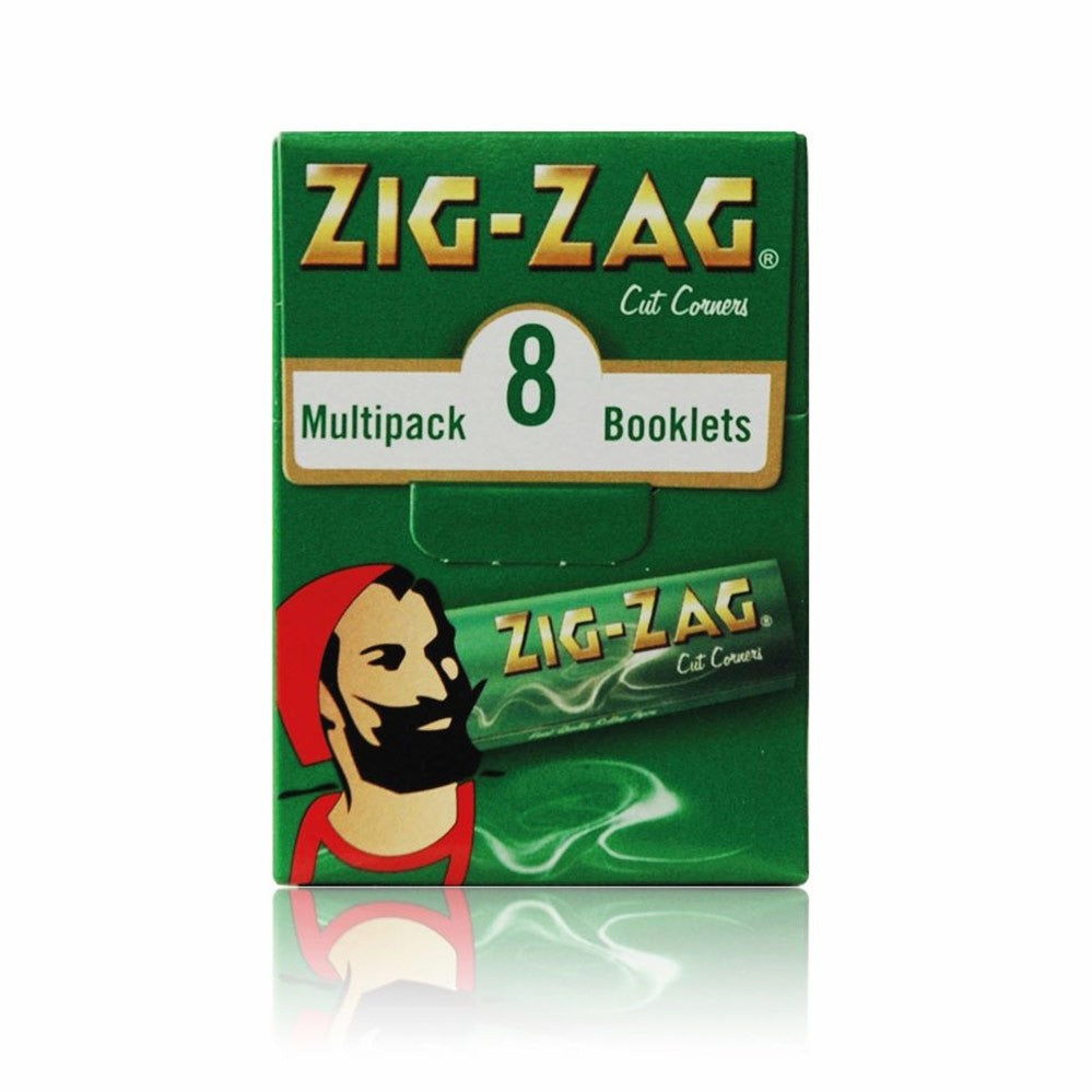 Zig-zag Green Rolling Papers Multi-pack (50 Papers X 8 Booklets)