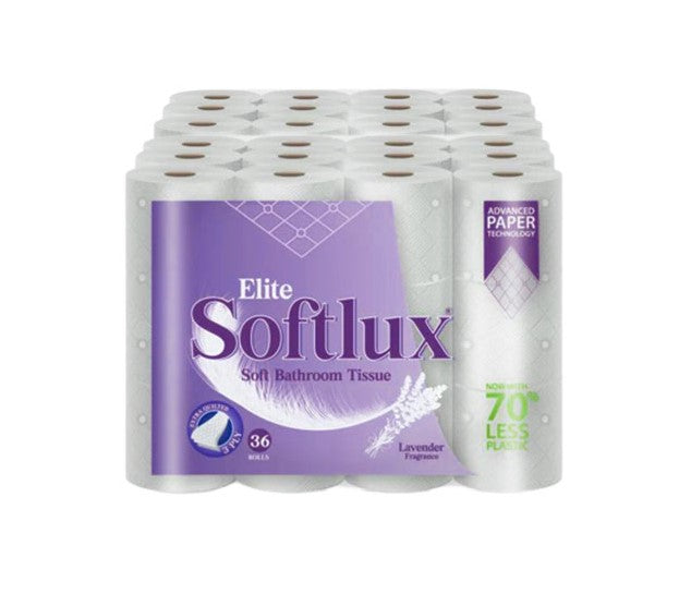  36 Rolls Softlux Quilted 3 Ply Lavender Scented Toilet Tissue - Premium Quality Tissue Online - Product Image