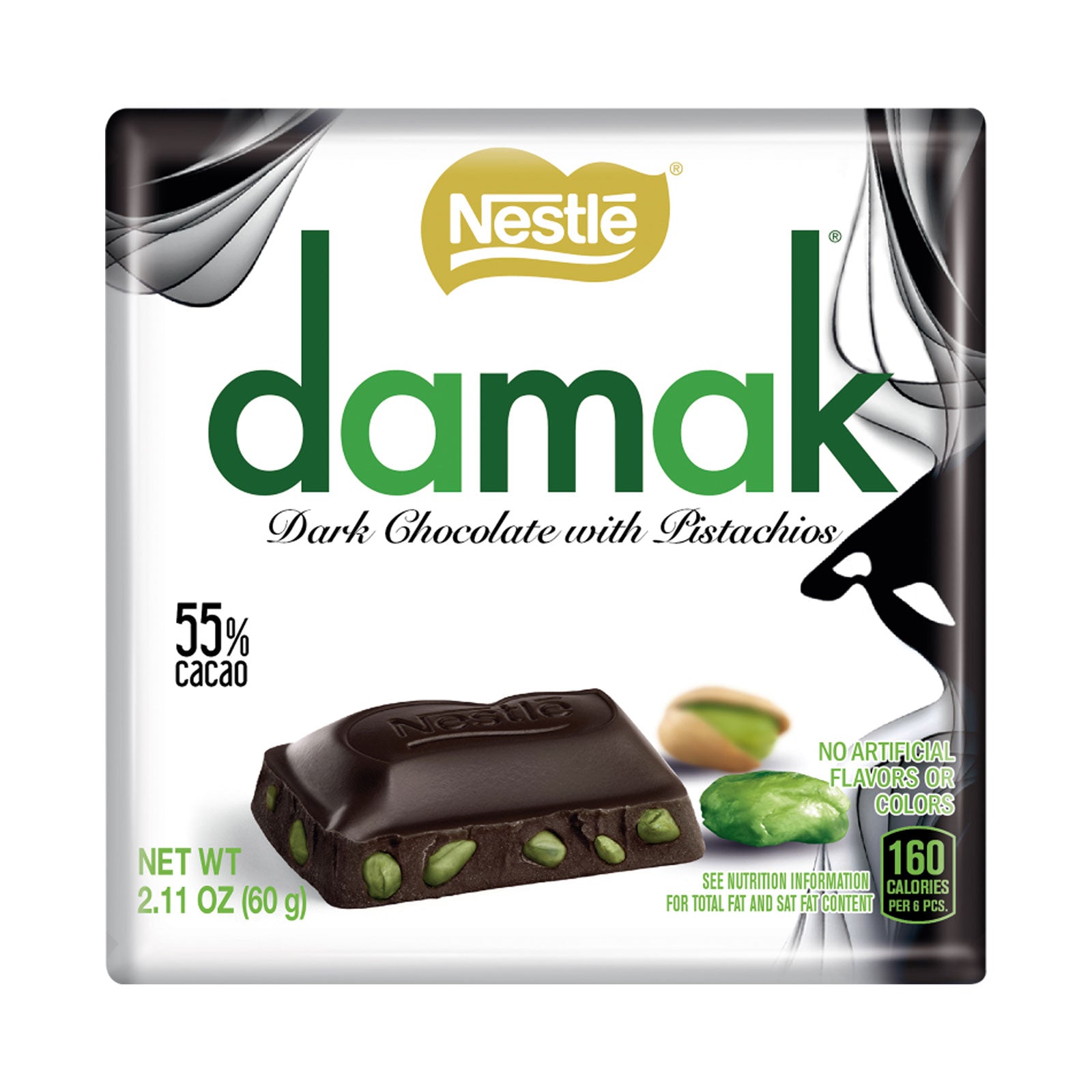 Nestle Damak Dark Chocolate Pistachio 31/01/26 | High Quality Chocolate & Sweets Online - Product Image
