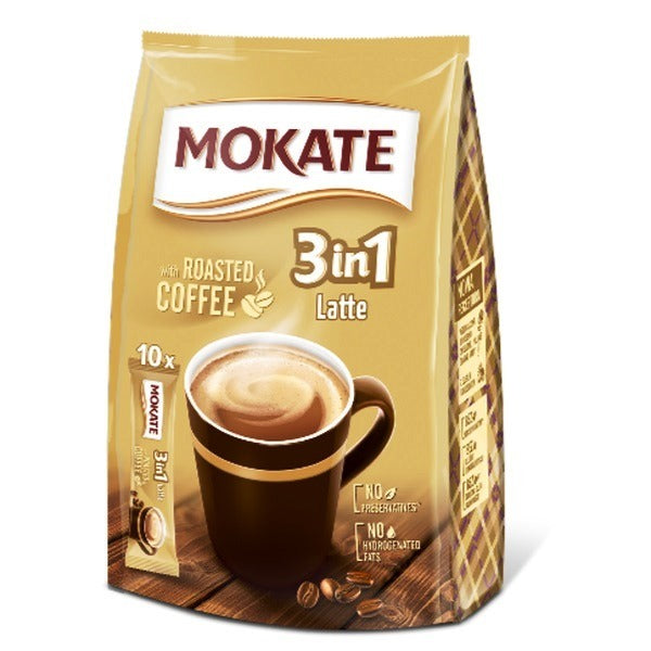 Mokate 3 In 1 Coffee Late 10 Pack Sachet