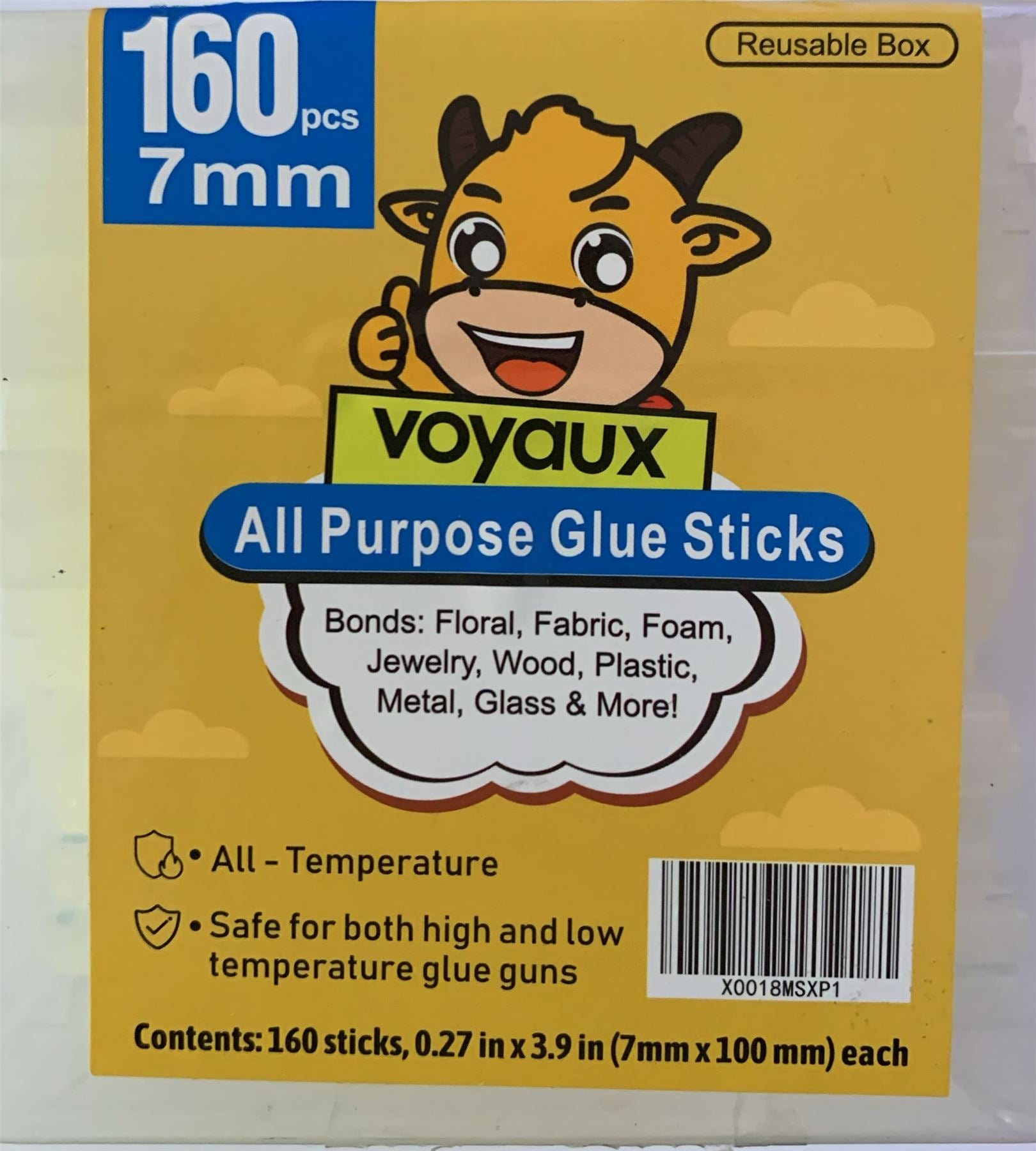 Voyaux All Purpose Glue Sticks (7mmx100mm)-Box of 160 sticks
