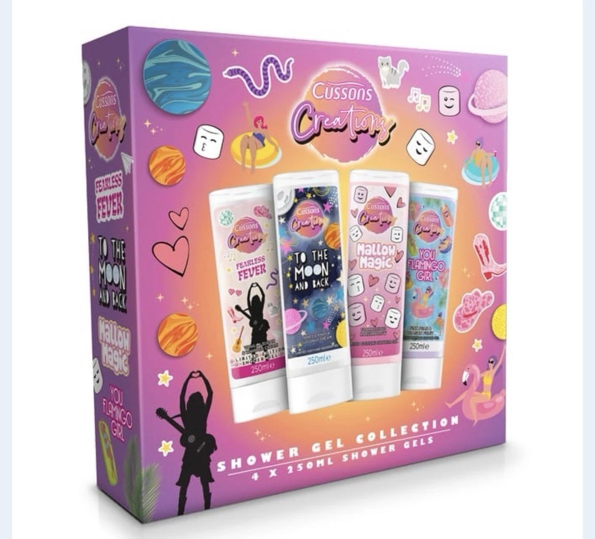 Cussons Collection Cussons Creations Trends Mixed Shower Gels Gift Set 4x250ml Luxury Body ...