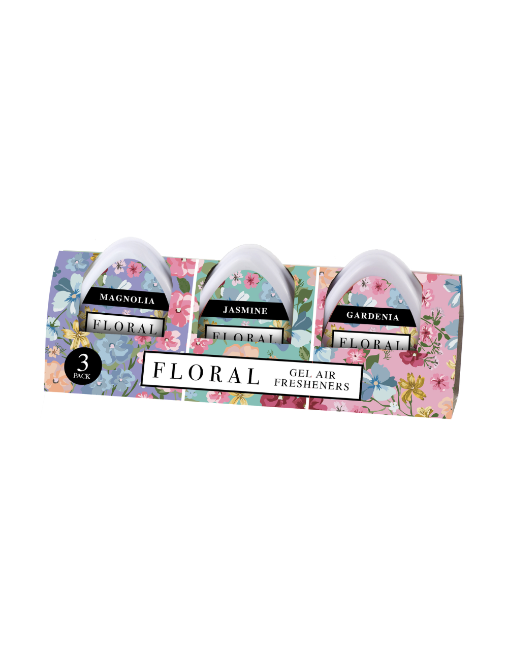  24 x Floral Gel Air Freshener Mini 3Pk - Premium Quality Tissue Online - Product Image