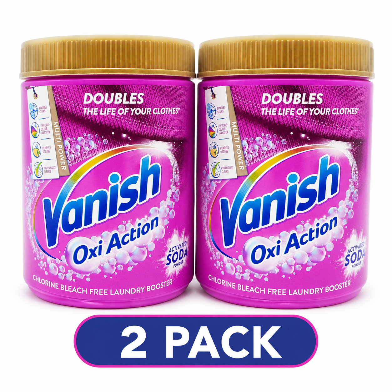 Vanish Gold Oxi Action Stain Remover Powder 1kg | Laundry Booster for Whites & Colours | Single, 2 Pack, 3 Pack & 6 Pack