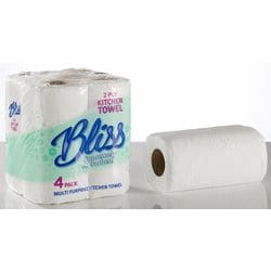 Bliss 2 Ply Kitchen Towel 4 Pack