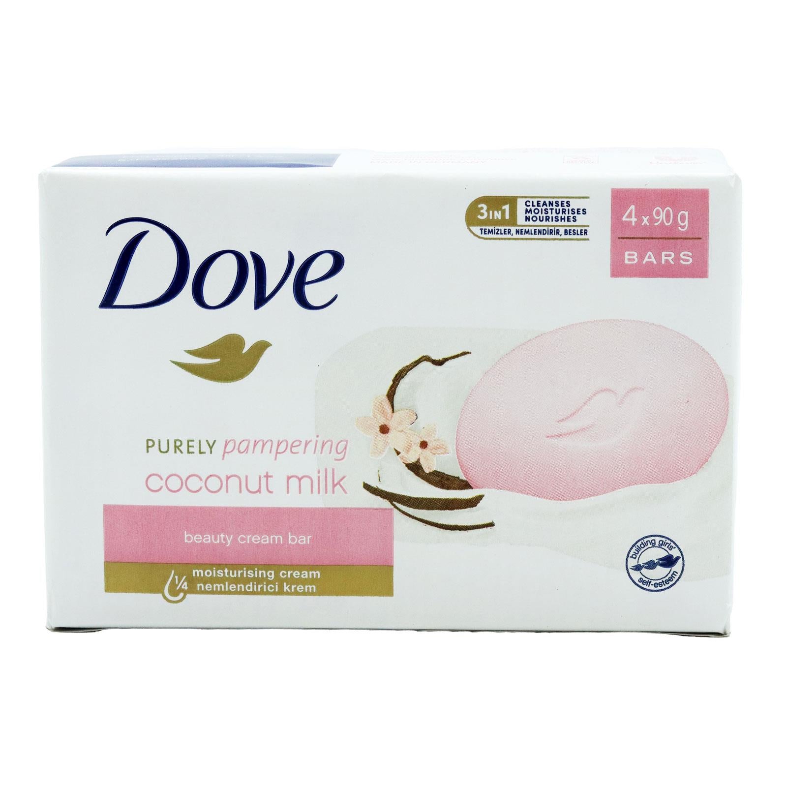 Dove Soap Bar Coconut Milk 4pk