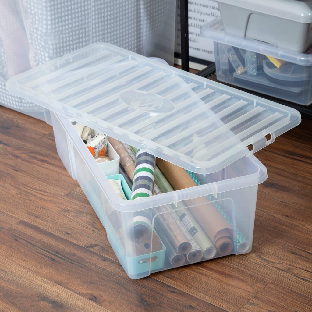 Wham Crystal 62L Box & Lid Clear