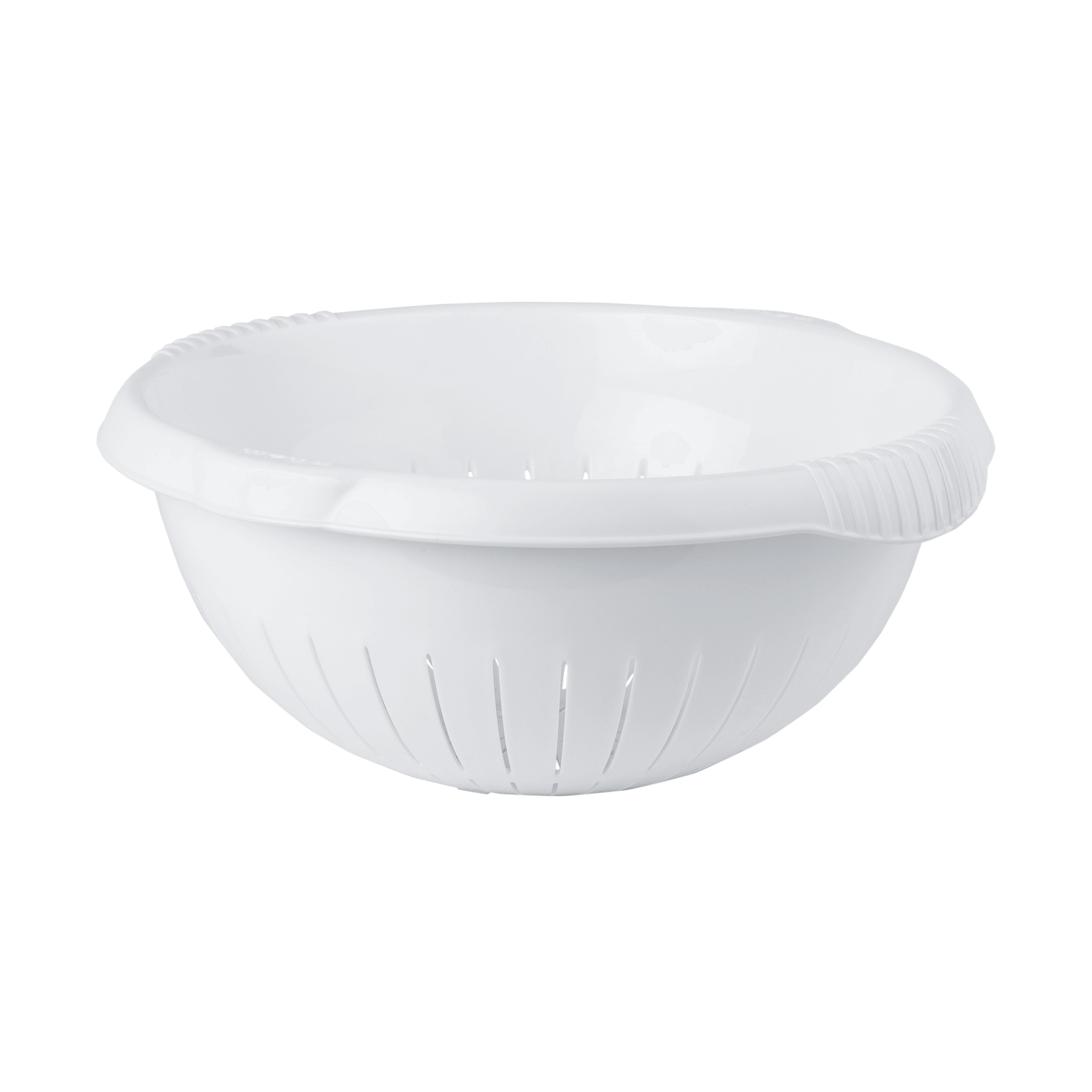 Wham Cuisine Large White Essential Kitchen Colander Strainer Basket Bowl - 30 cm