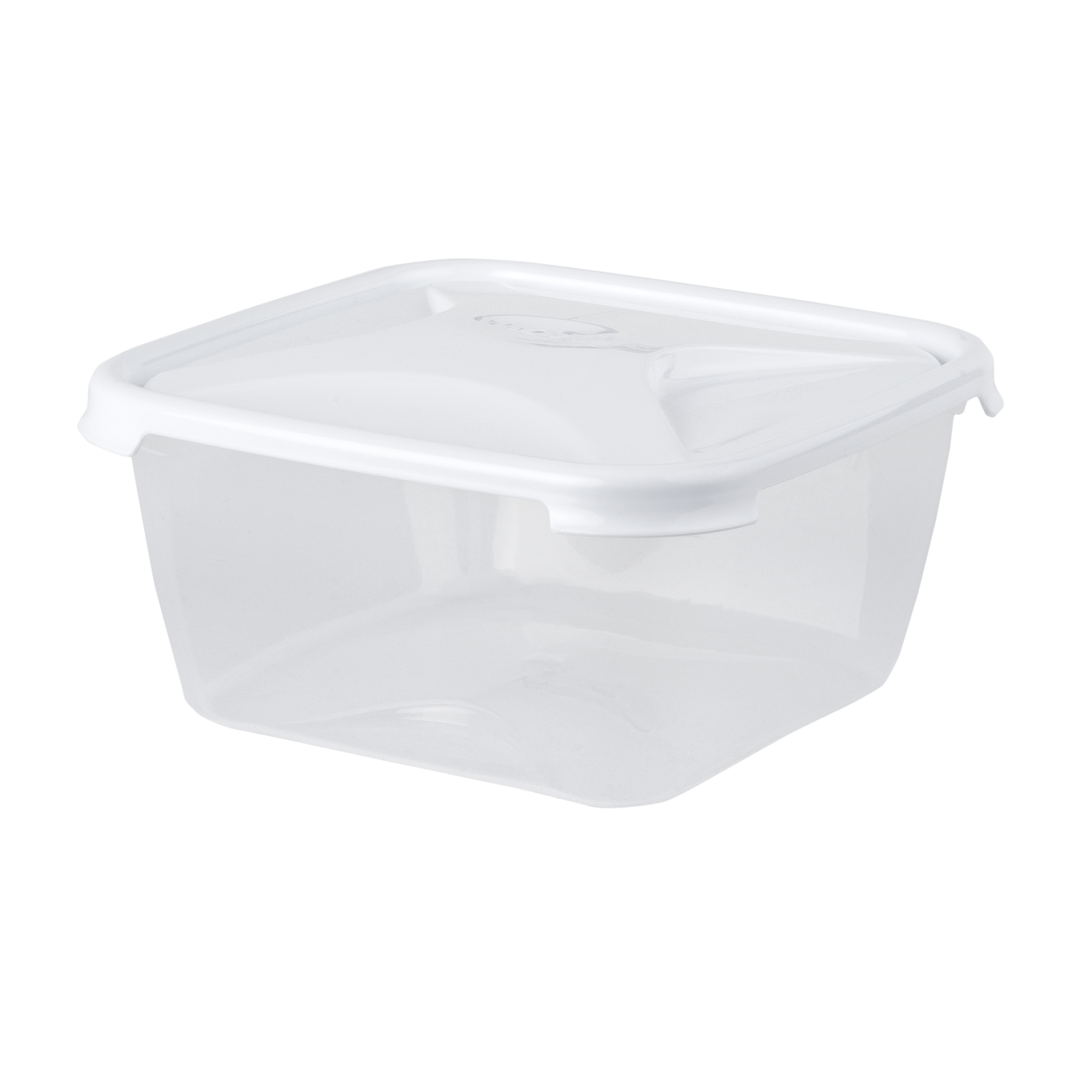 Cuisine 2L Square Food Box & Lid Clear/Ice White