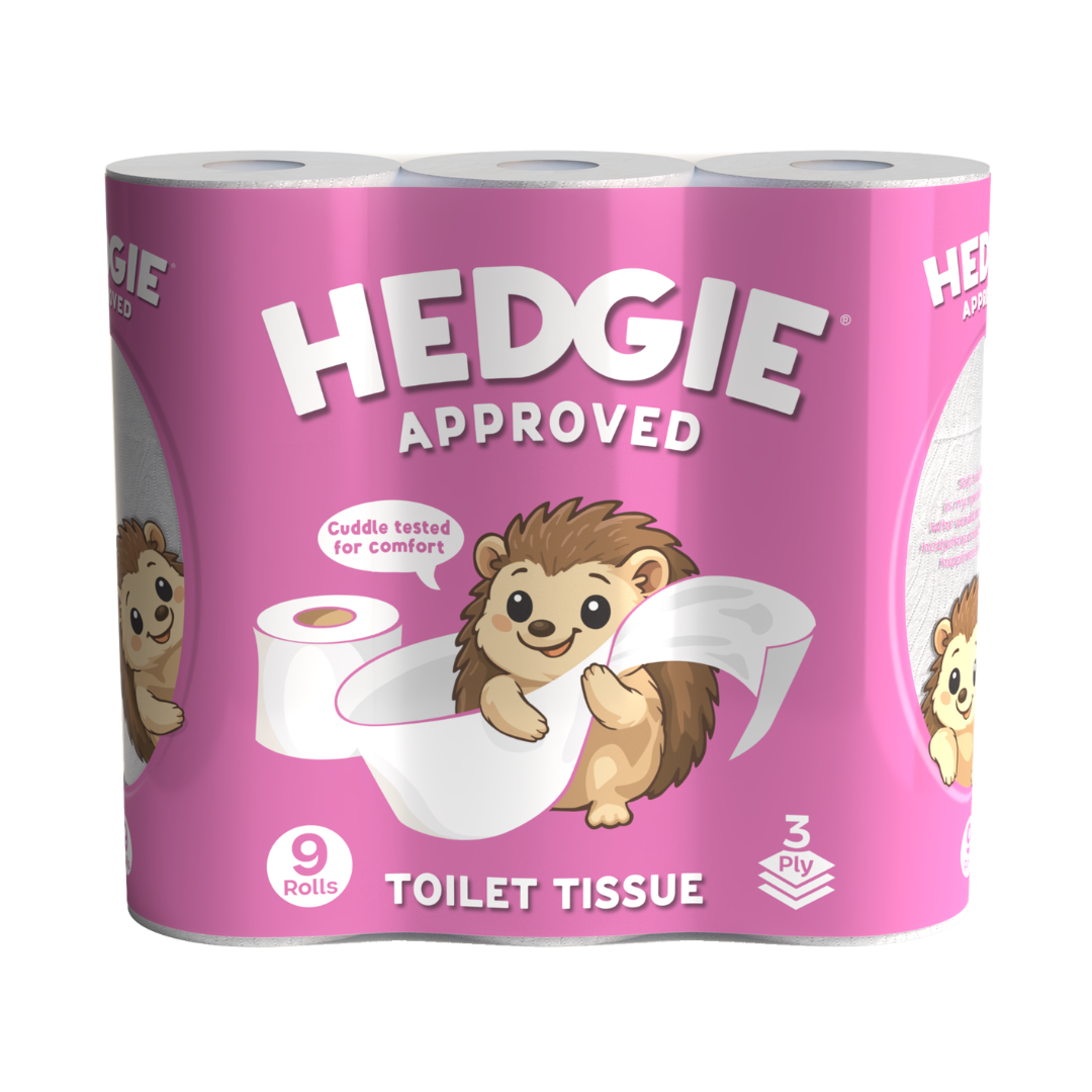 Hedgie 3ply Quilted Soft Toilet Tissue 180 x 3 ply sheets per roll 20.7m /roll