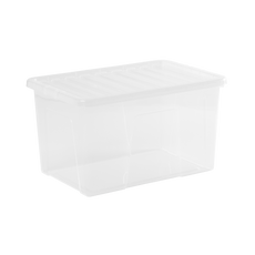 Wham Crystal 60 Litre Box & Lid Clear