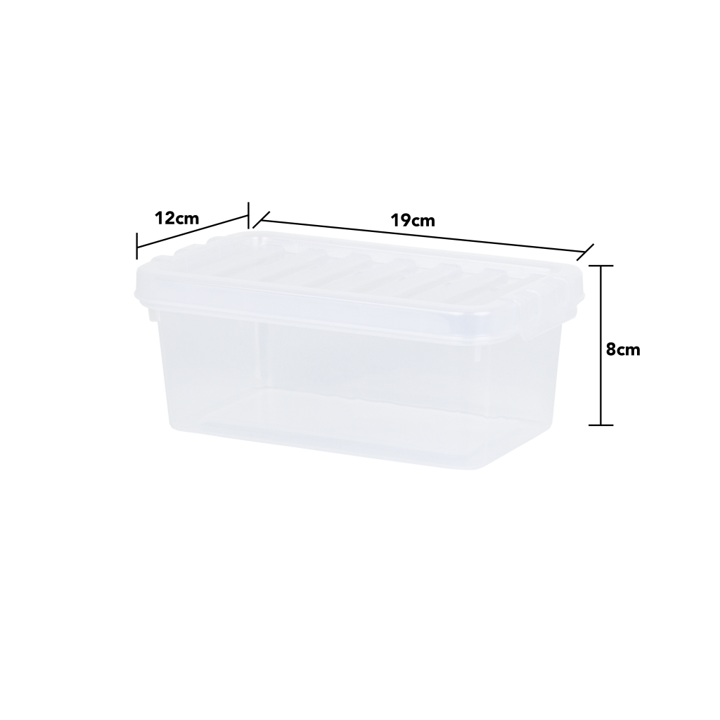 Wham 1.1 Litre Crystal Plastic Storage Box & Lid
