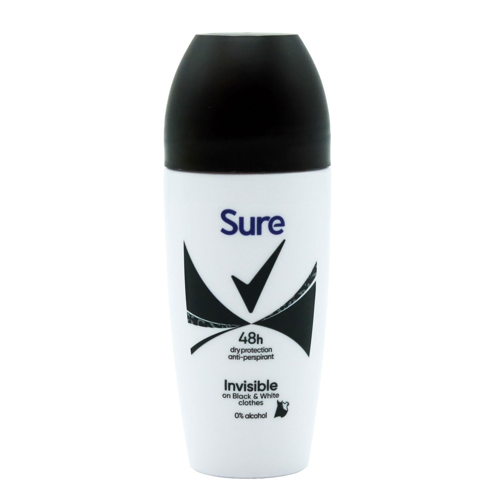 Sure Roll On Invisible on Black & White Clothes 50ml