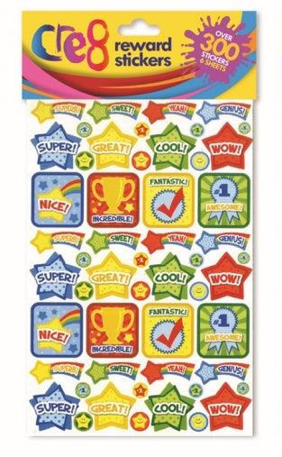 Cre8 Reward Stickers Over 300 Stickers 6 Sheets