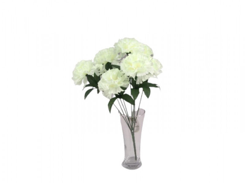 Bunch Of Artificial Carnation 8 Cream Flowers