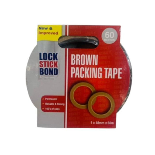 Lock Stick Bond Brown Packing Tape 48mmx60m