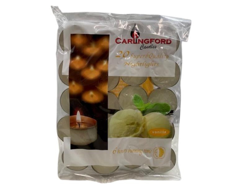 Carlingford 20 Superquality Vanilla Tea Lights