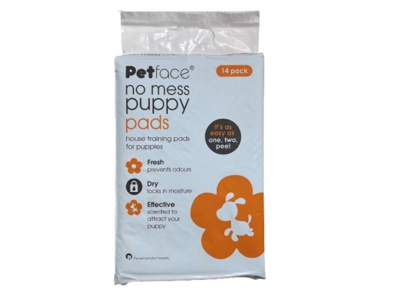 Pet Face No Mess Puppy  Pads 14 Pack