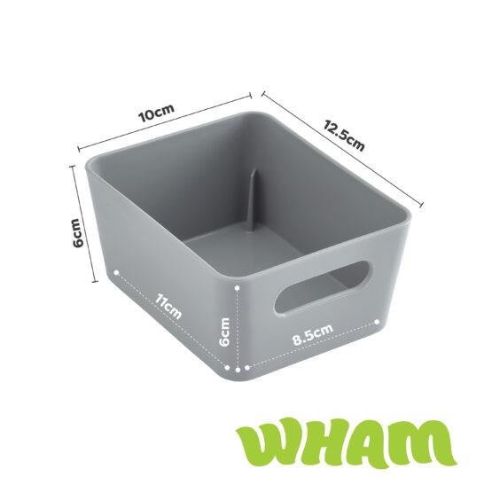 Studio Basket 8.01 Rectangular Grey Durable Storage Basket for Home & Office Organization