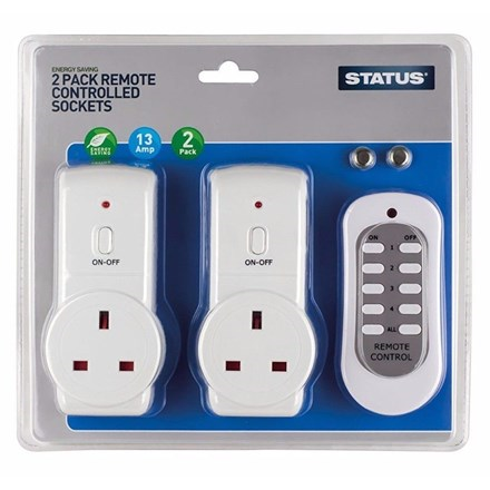 2 Pack  Remote Control Socket