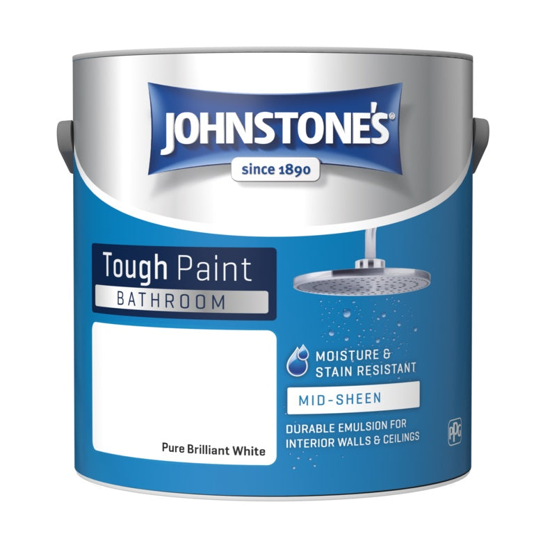 Johnstone's Bathroom Midsheen 2.5L Brilliant White