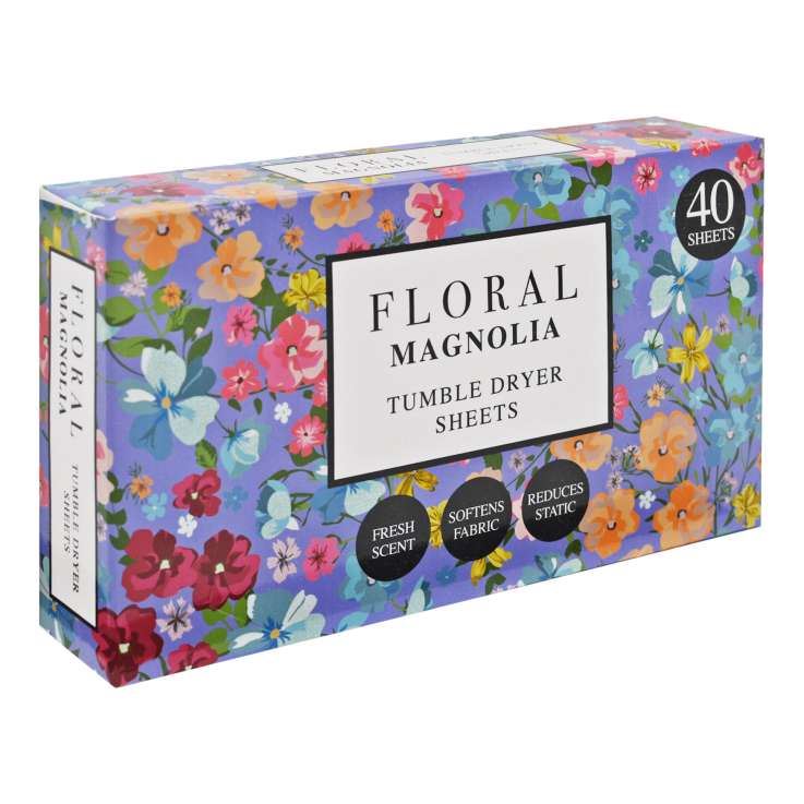 Floral Tumble Dryer Sheets 40 Pack – Fresh Laundry Fragrance Sheets | Orchid, Gardenia, Jasmine & Magnolia Scents Available