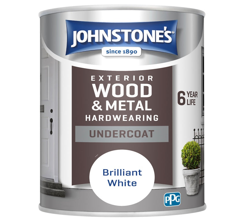 Johnston's Exterior Wood & Metal Undercoat Brilliant White 750ml