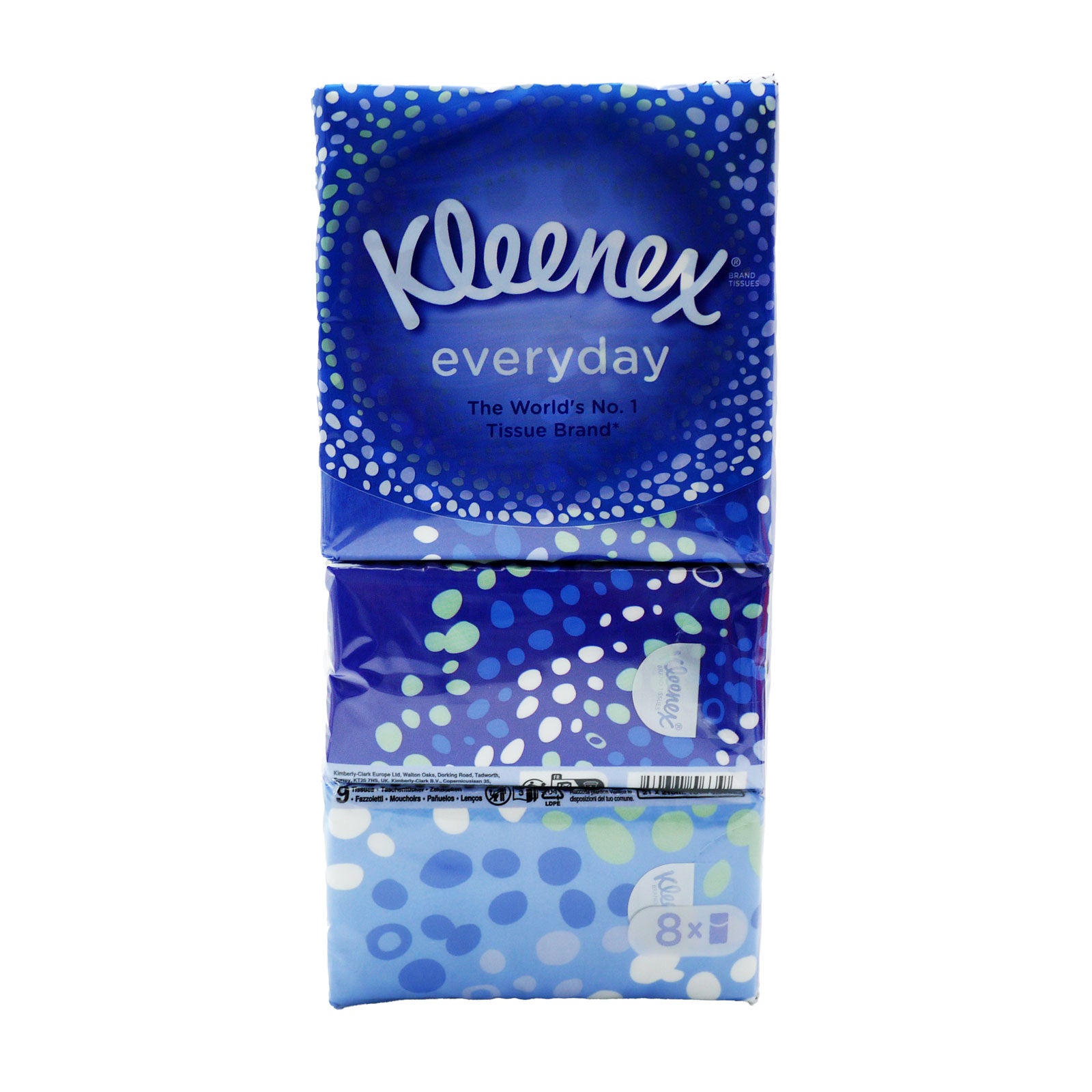 Kleenex Everyday Pocket Tissues 2Ply 8 Pack