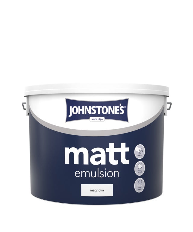 Johnstone's Magnolia 10L Matt Emulsion Paint for Walls & Ceilings