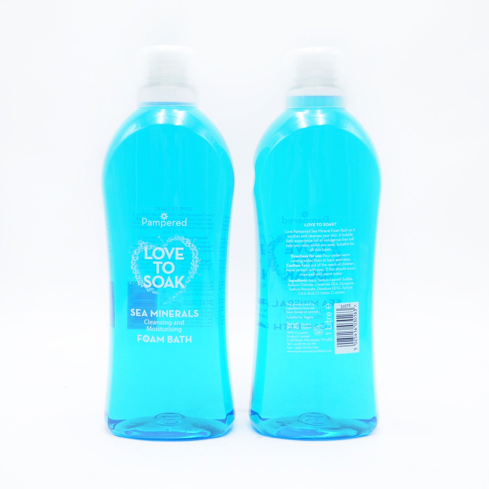 Pampered Love To Soak Sea Minerals Foam Bath 1Litre