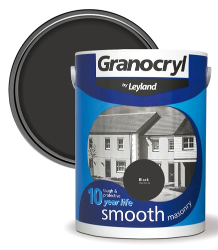 Granocryl By Leyland Black Smooth Masonry Piant 5L