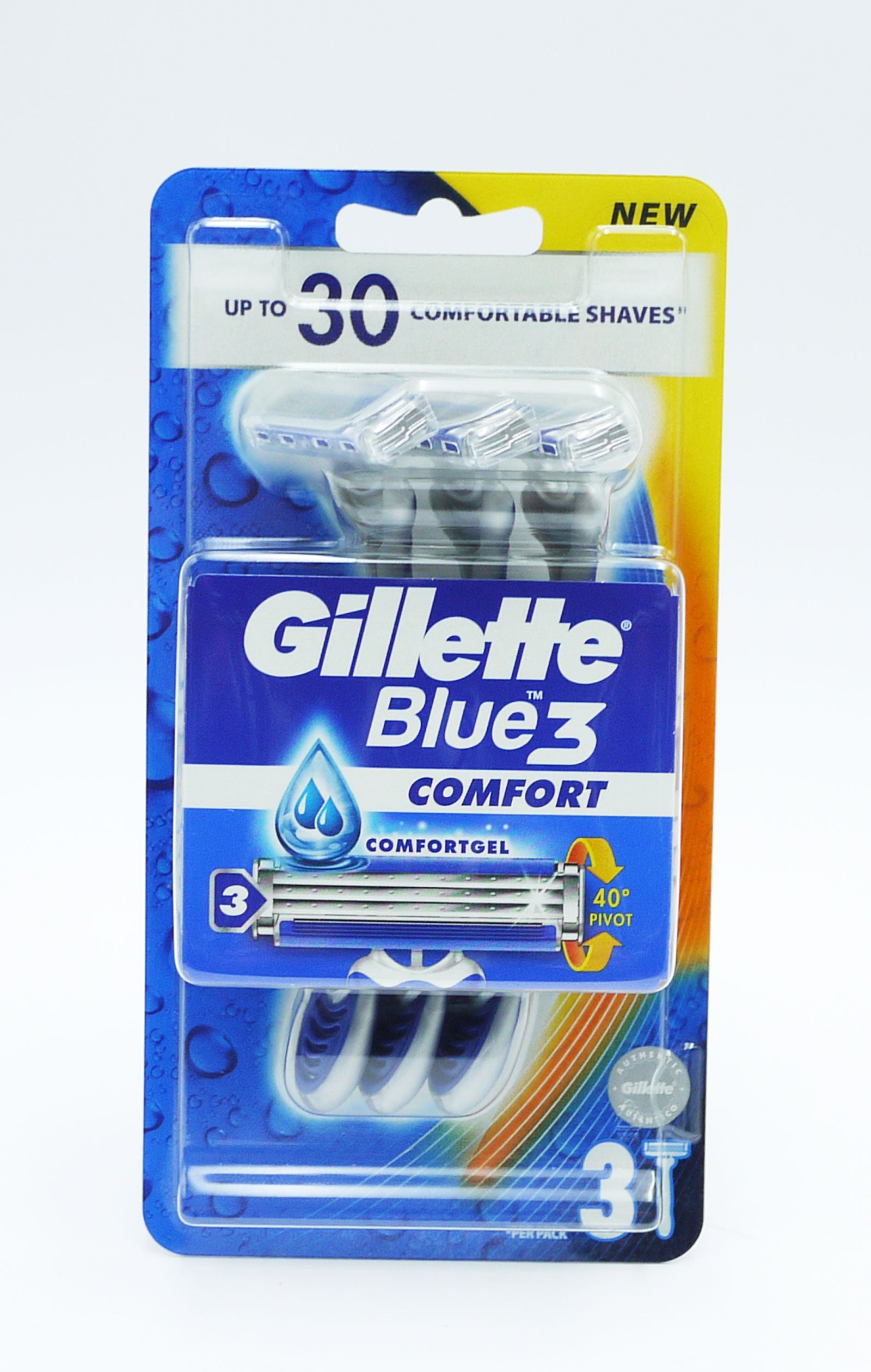 Buy Gillette Blue 3 Disposable Razors Comfort - Premium Quality Toiletries Online - Product Image